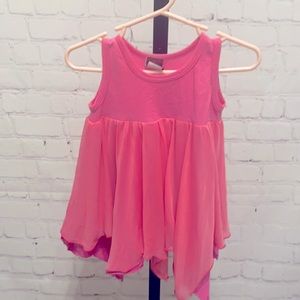 Red wagon baby pink dress
